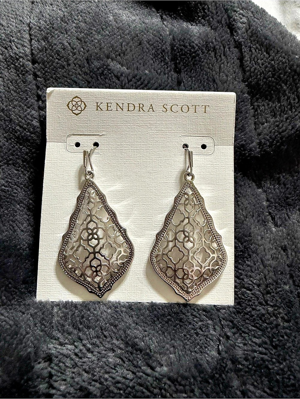 Kendra Scott Addie Silver Drop Earrings in Silver Filigree